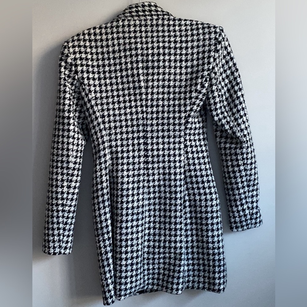 Zara Houndstooth Blazer Mini Dress size M NEW with tags - Picture 10 of 16